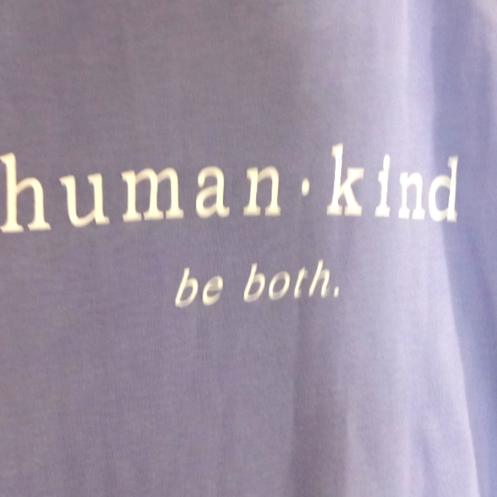 Purple Lightweight Cold Shoulder graphic Sweatshirt with White Text